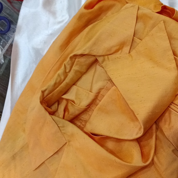 Vintage 50's peachy orange Franklin Chicago dress S/M - Picture 8 of 9